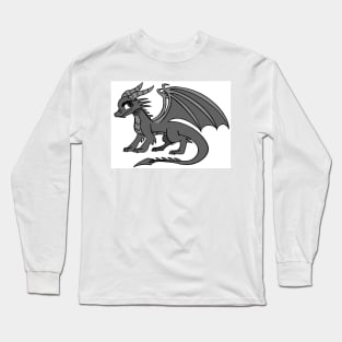 Black and white Fire Dragon - Yol Dovah Long Sleeve T-Shirt